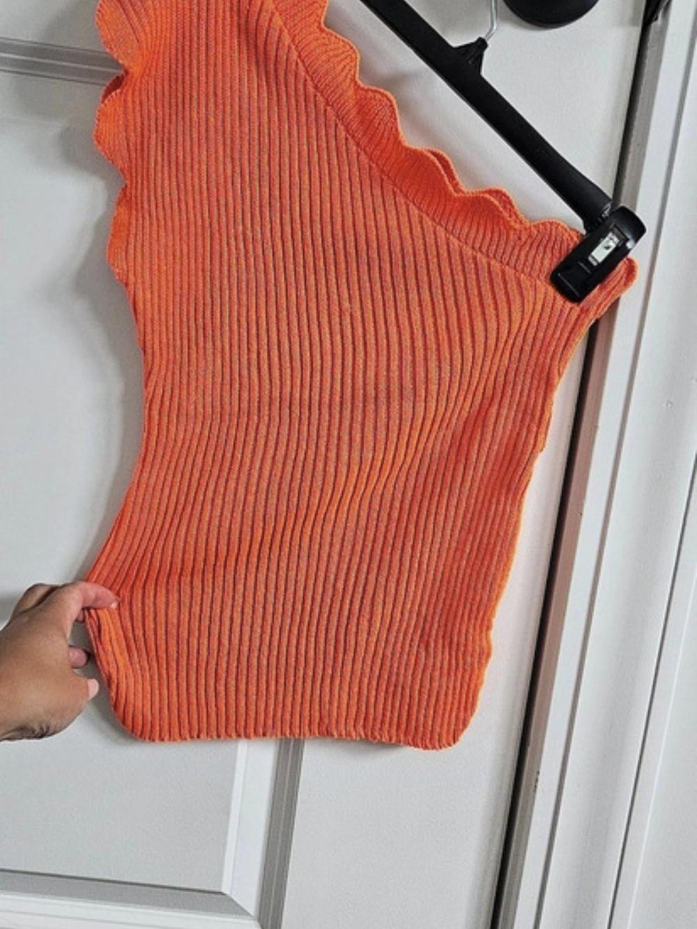 Orange Knit Tank Top